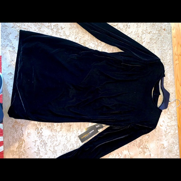 Black Velvet midi party dress - Picture 1 of 6